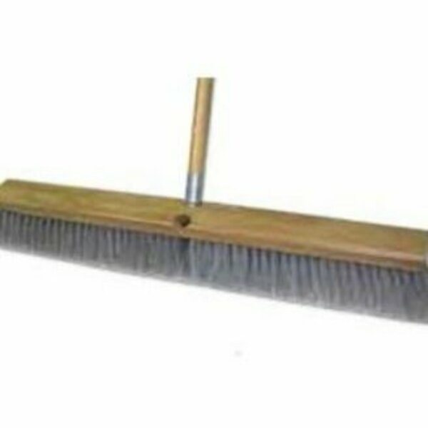 Abco 18 in. Wood Push Broom Head Gray 3 in. Flagged PP Bristles BH-11007-EA